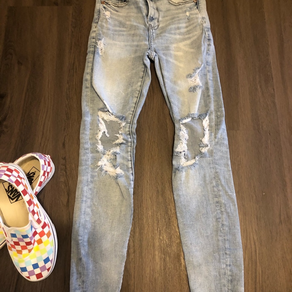 American Eagle brand, hi rise jegging,size 0 Short - Picture 2 of 6